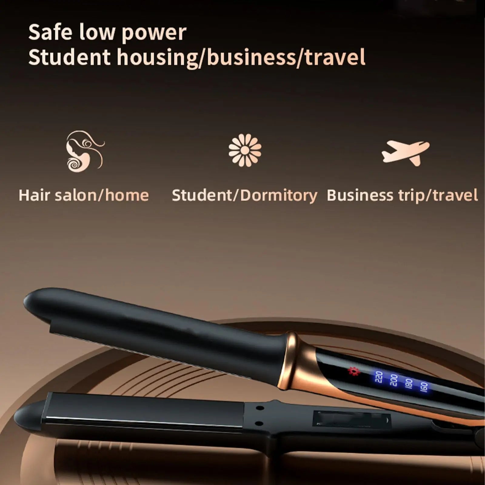 2025 Mini 2 in 1 Curling Iron & Hair Straightener, Dual-Purpose Ceramic Curling Iron for Daily Use & Travel