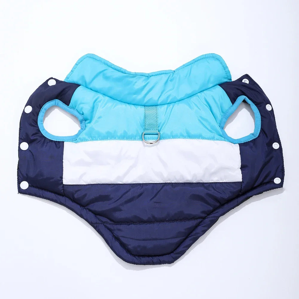 Warm Dog Jacket With Button Winter Pet Clothes for Small Medium Dogs Waterproof Puppy Coat With D-Ring Yorkshire Bulldog Apparel