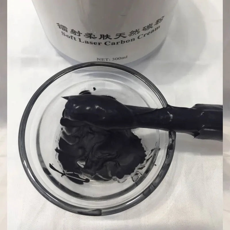 300ml Soft Laser Black Doll Carbon Cream Laser Powder Carbon Gel for Nd Yag Laser Skin Rejuvenation Treatment