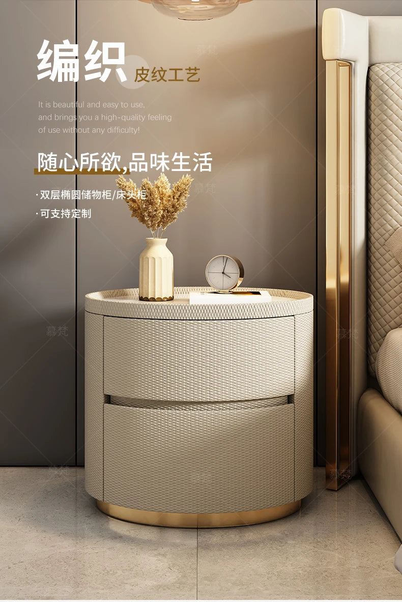 Luxury Modern Nightstand Minimalist Storage Nordic Italian Bedside Table Trendy Simple Muebles De Dormitorio Bedroom Furniture