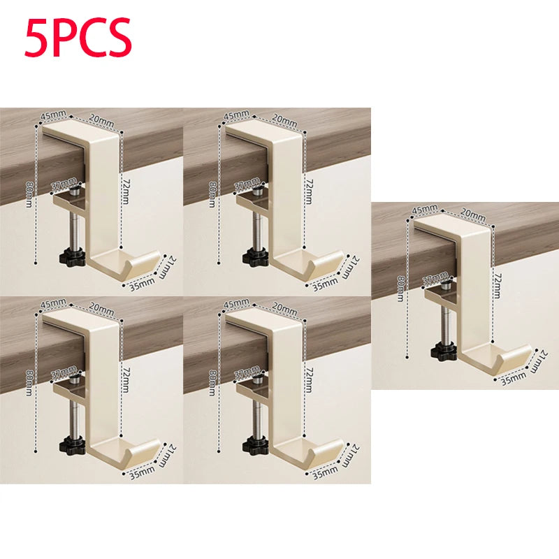 1pcs Punch-free Desk Hook Adjustable Desk Edge Hook Multi - Functional Gaming Headset Hanging Hook Home Office Organizer