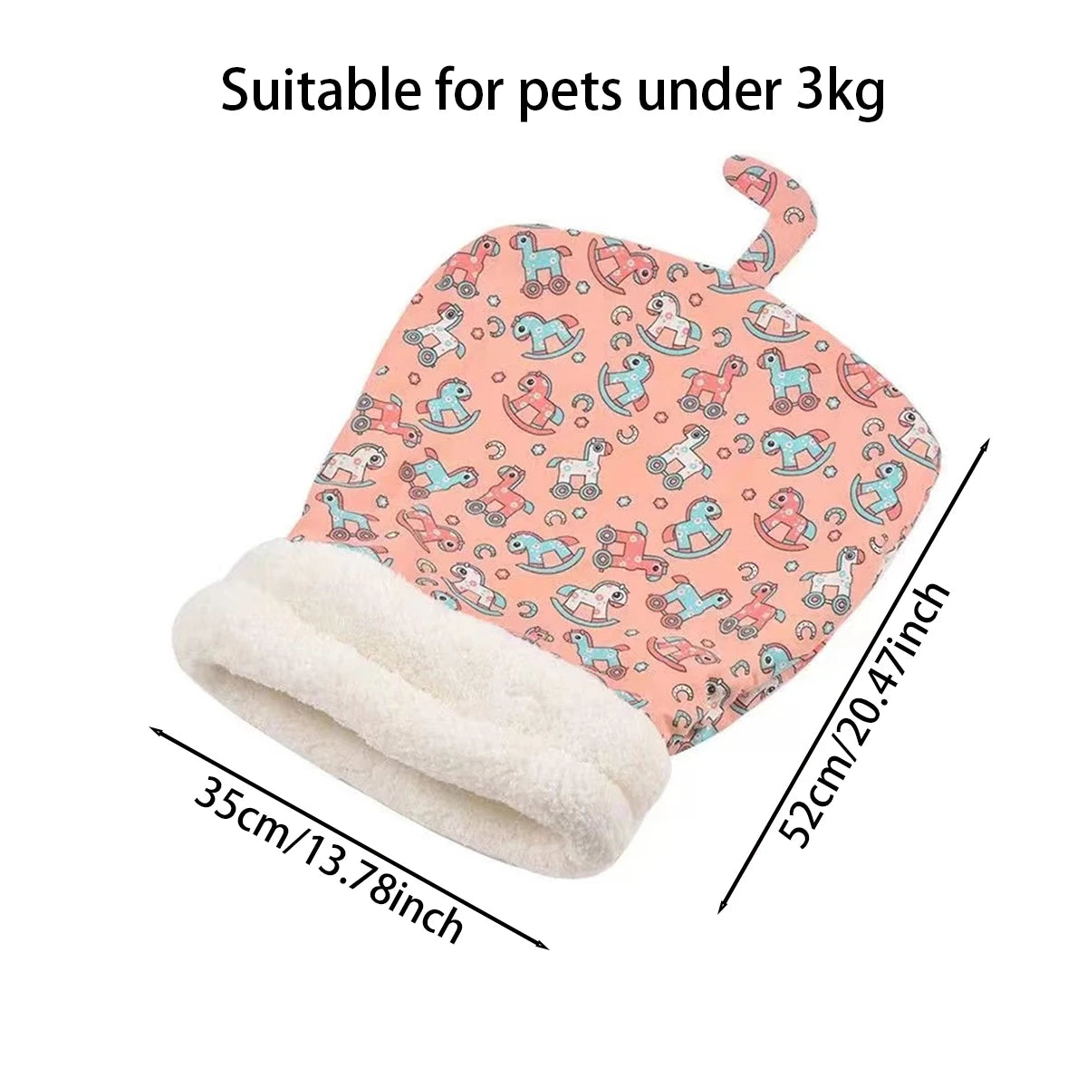 Cat Sleeping Bag Soft Cuddly Fluffy Feel Thickened Pet Pocket Type Quilt Bed Kitten Puppy Soft Comfortable Warm Nest Pet