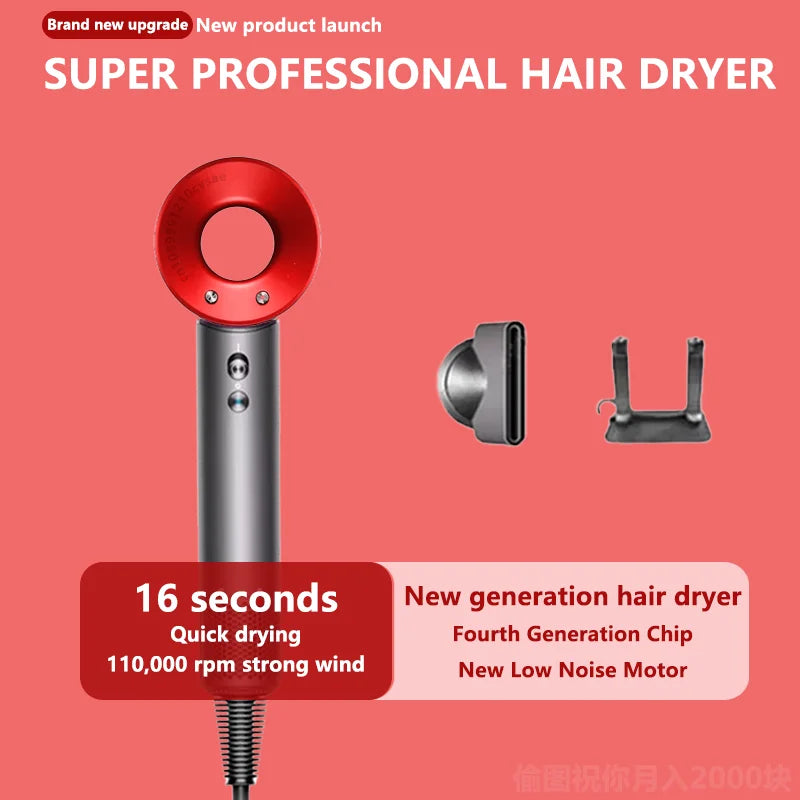 NEW High-power Leafless Hair Dryer 110,000 Rpm Professional 200 Million Negative Ion Hair Care Quick-drying Household Hair Dryer
