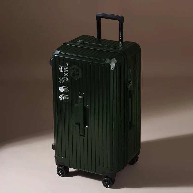 Oversized capacity suitcase student pull rod box 28 "brake wheel luggage men's women's password zipper style travel box 32