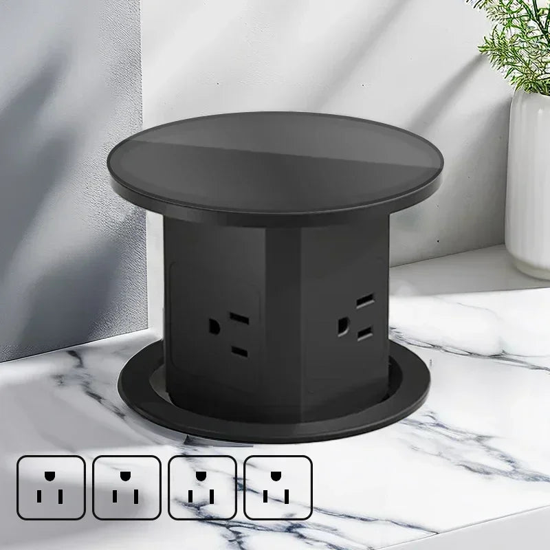 Lifting Desk Power Automatic Pop Up Elevator Socket Tower Socket US UK AU UN Plug Adapter USB Type-c Wireless Charge ,Hidden