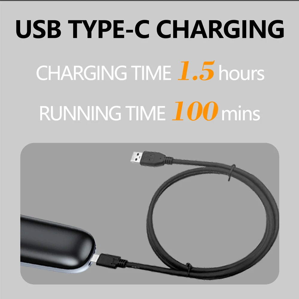 HTC Electric Shaver One Blade USB Rechargeable Electric Beard Trimmer Washable Safety Face Razor Shaving Machine for Men