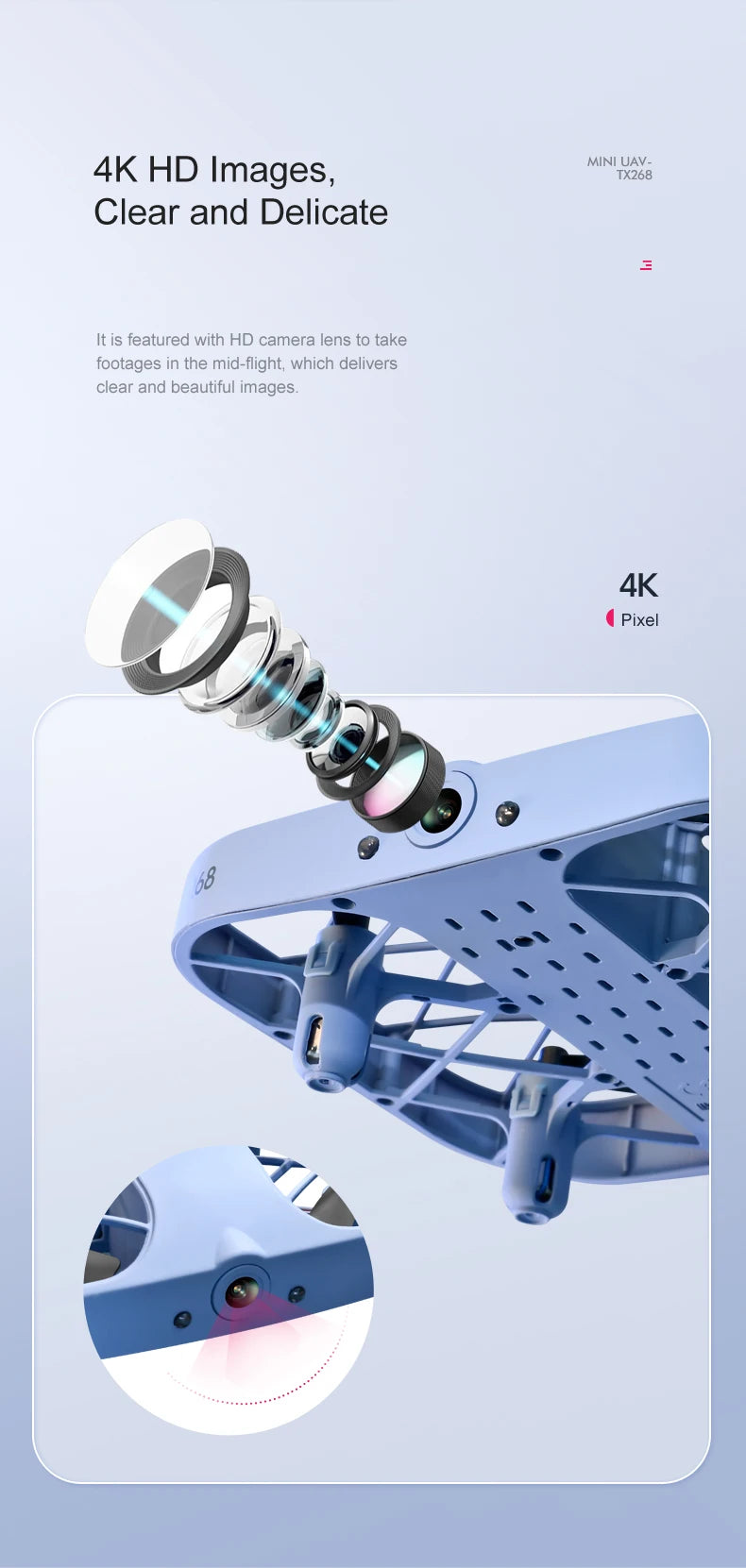 JJRC H107 Dron 8k Drone Quadcopter with /no Camera Hd Wifi Fpv Drones 4K Remote Control Helicopter Plane Pocket UFO for Boys