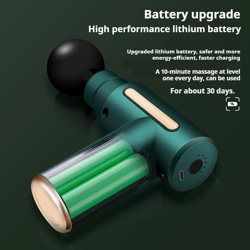 New Portable Fascia Gun Deep Tissue Massage Mini Lightweight and Adjustable Speed Massage Equipment Suitable for the Whole Body