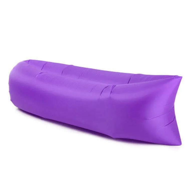 Portable Folding Single Air Sofa Outdoor Fast Inflatable Sofa Bed No Air Pump Required Beach Sleeping Bag Camping Picnic Partner