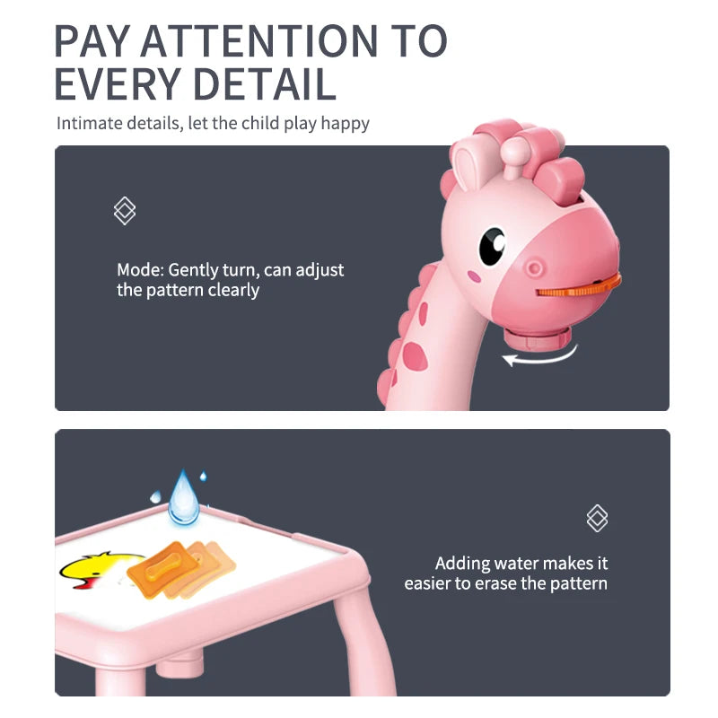 Children's Projection Drawing Board Multi-functional Drawing Table Projector Graffiti Puzzle Toy