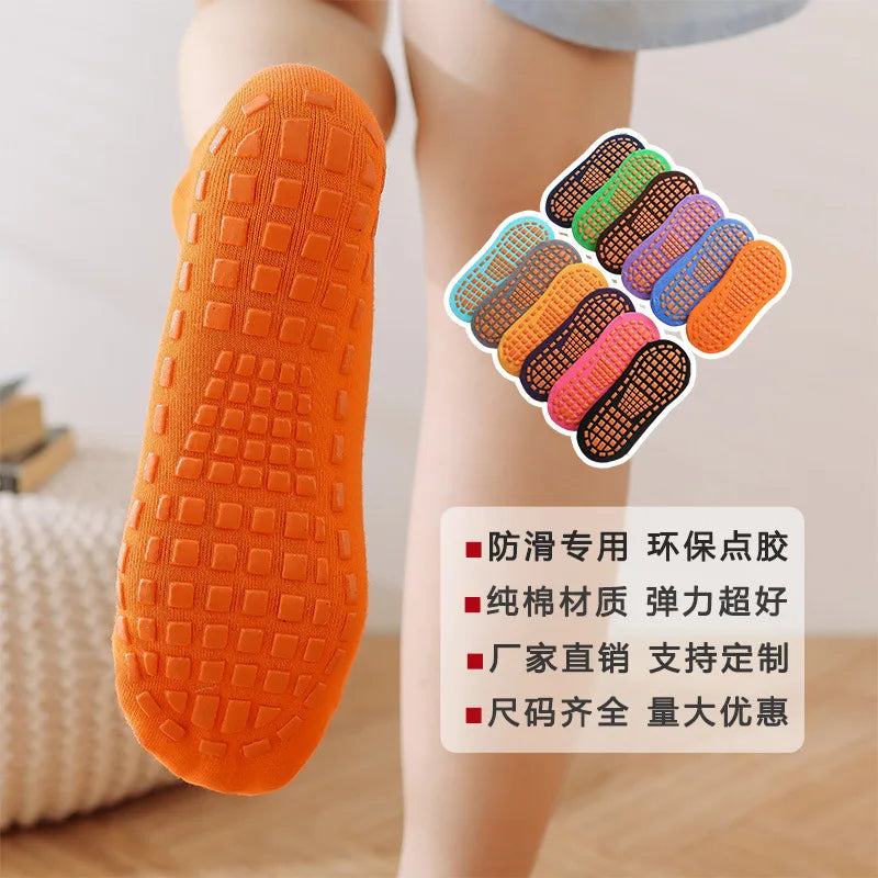 10 Pairs Kids Adults Anti-Slip Socks Parent-Child Trampoline Sock Cotton Children Socks Sports Boys Girls Outside Baby Socks