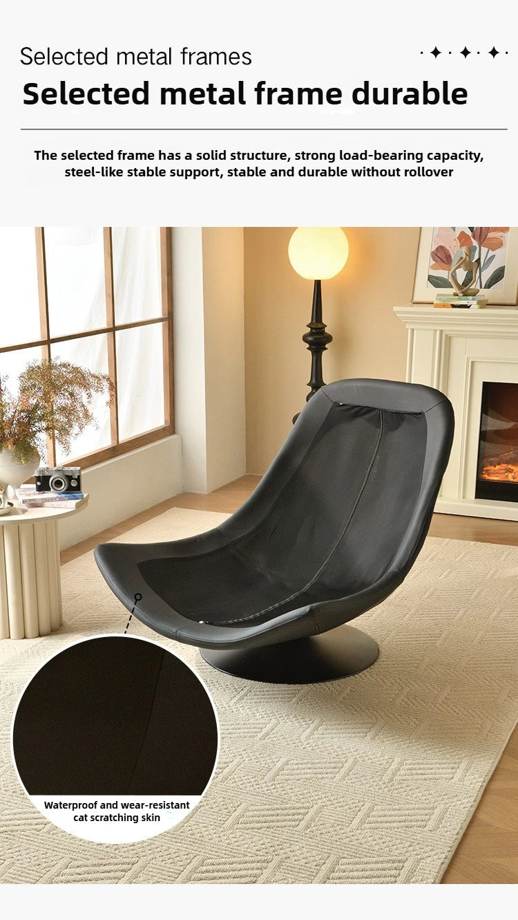 Minimalist Luxury Sofa Lounge Chair Italian Living Room Balcony Single Seat Leisure Study Reading Chair Swivel Chair Lazy Sofa