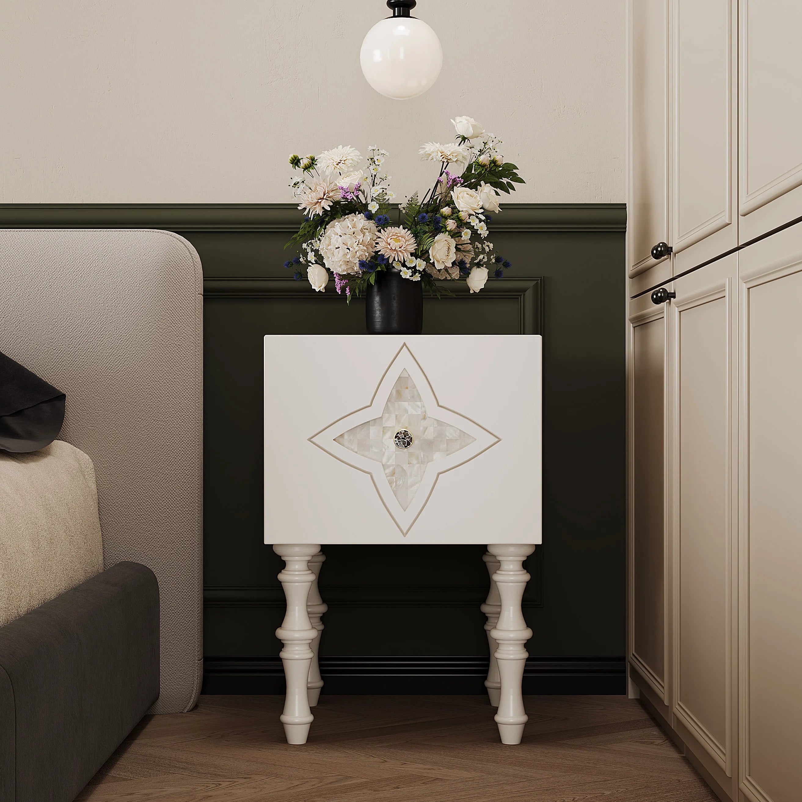 Premium Aesthetic Nightstand Modern Minimalist Classic Nordic Nightstand Drawer Trendy Mesa De Cabeceira Bedroom Furniture