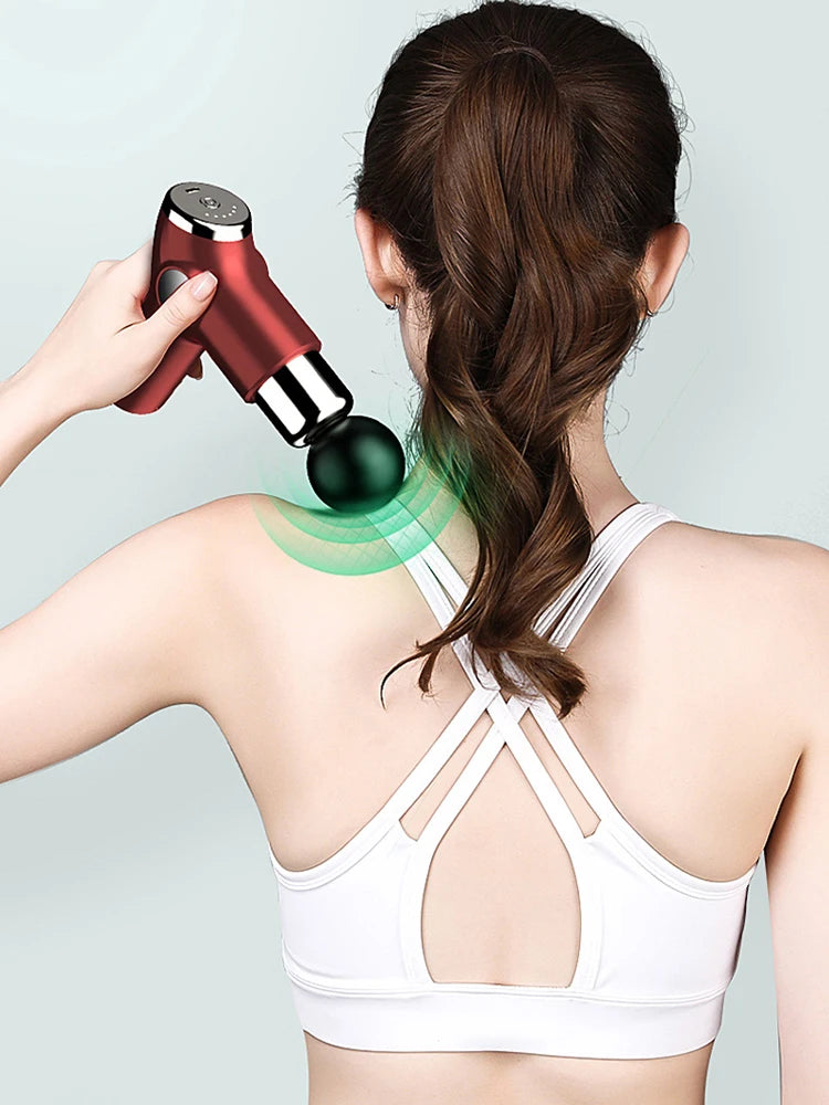 32 Speed LCD Body Massge Gun Vibration Neck Massager Portable Fitness Device For Body Neck Arm