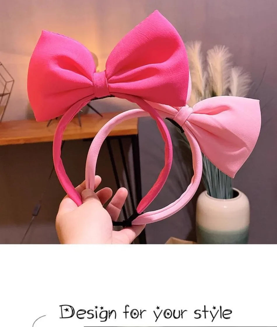 Girls Hair bows Hair Accessories Red Snow White Hair Band Handmade Red Bow Headband Fabric Bow Tie Net Red Hair Band Headdress