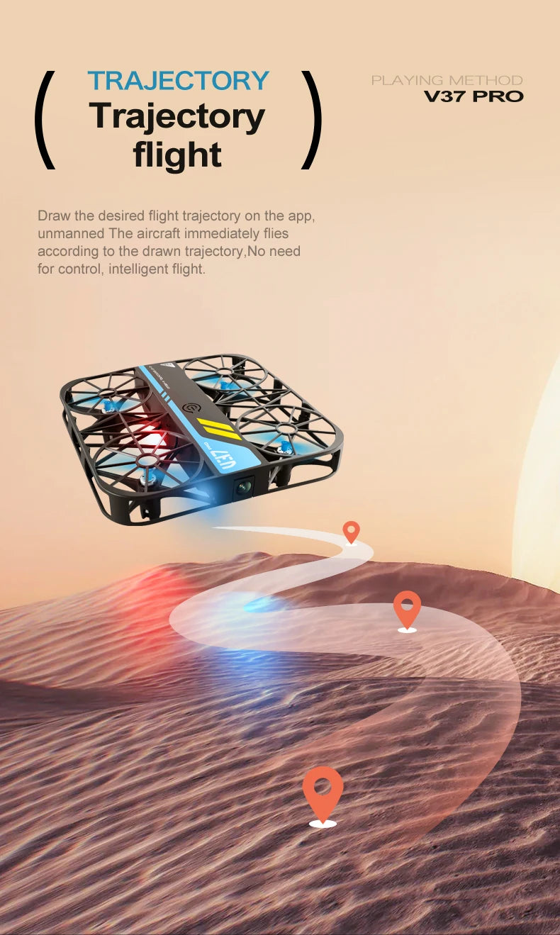 4DRC V37 New Mini 8K Drone with Camera 4K HD Easy To Carry WiFi FPV Dron Pocket Rc Helicopter Quadcopter Family Toys Gift