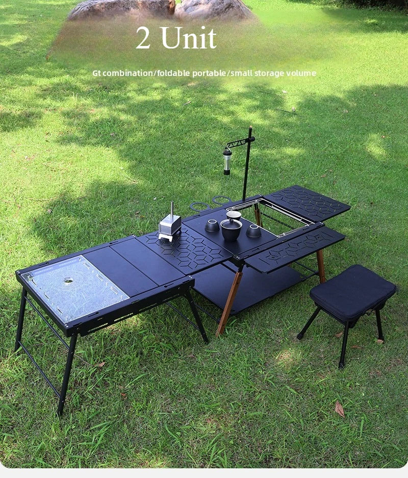 Camping Table Igt 2 Unit Table Outdoor Folding IGT Table  Tactical Picnic BBQ Cookware Portable Lightweight Camp Desk for Hiking