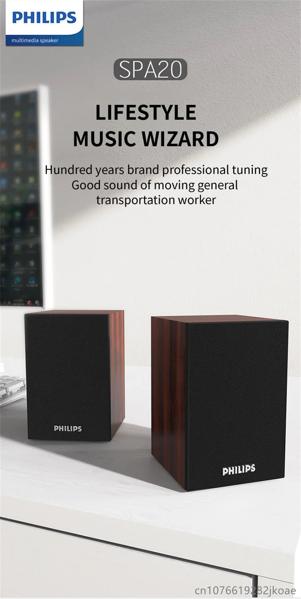 Philips SPA20 Bluetooth Speakers Outdoor Loudspeaker Music Player HiFi Stereo Sound Subwoofer for Computer Desktop Mobile Phone