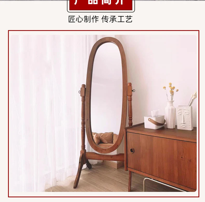 Standing Bed Room Mirrors Full Body Floor Nordic Design Long Mirrors Full Body Long Princess Espejos Decorativos Room Decoration