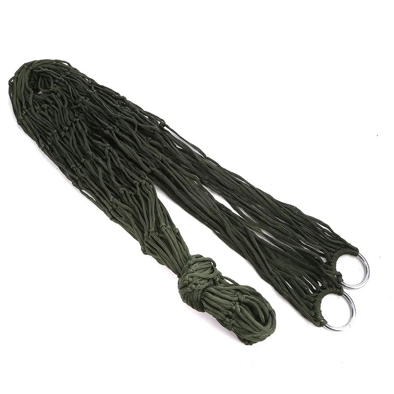 1/3/5PCS Portable Garden Outdoor Thickened Nylon Rope Hammock Indoor Mesh Hammock Portable Simple Hammock Swing Chair Camping