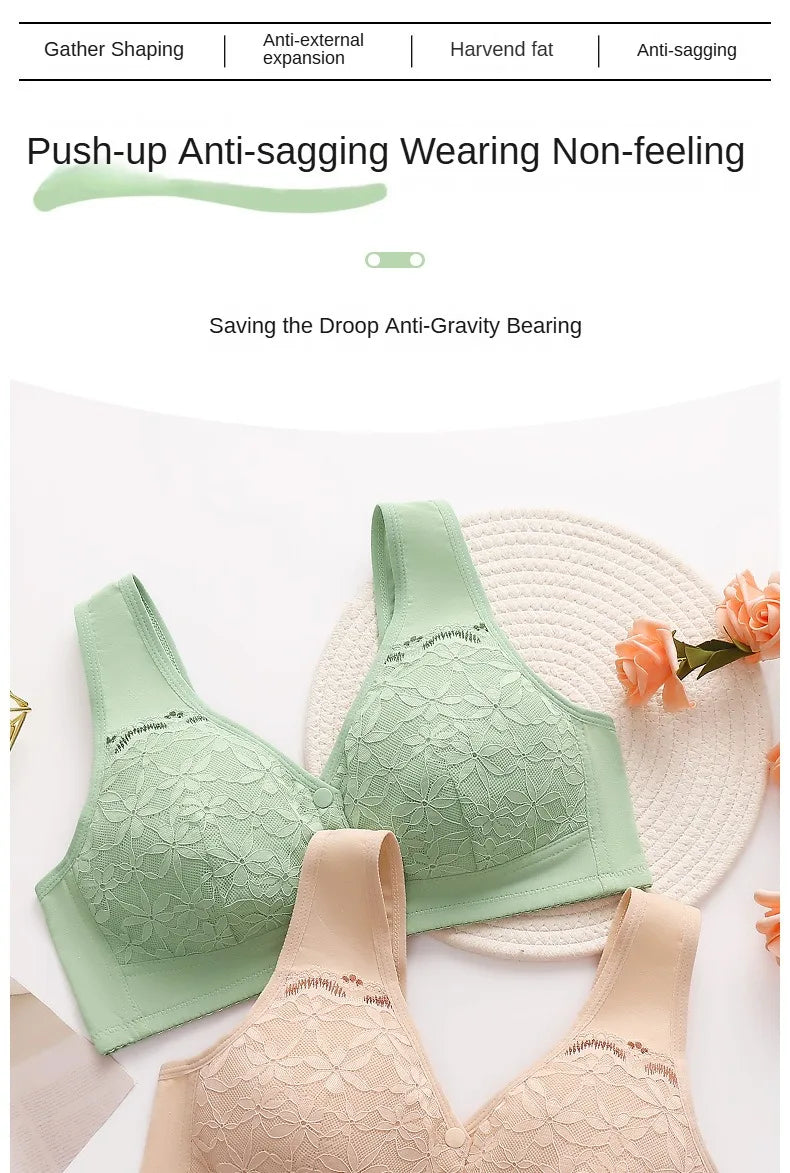 Comfort  Peace Mind Maternity Clothing Pregnant Mother Breastfeeding Bra Front Buckle Ultra-thin Mold Cup Fixed Shoulder Strap