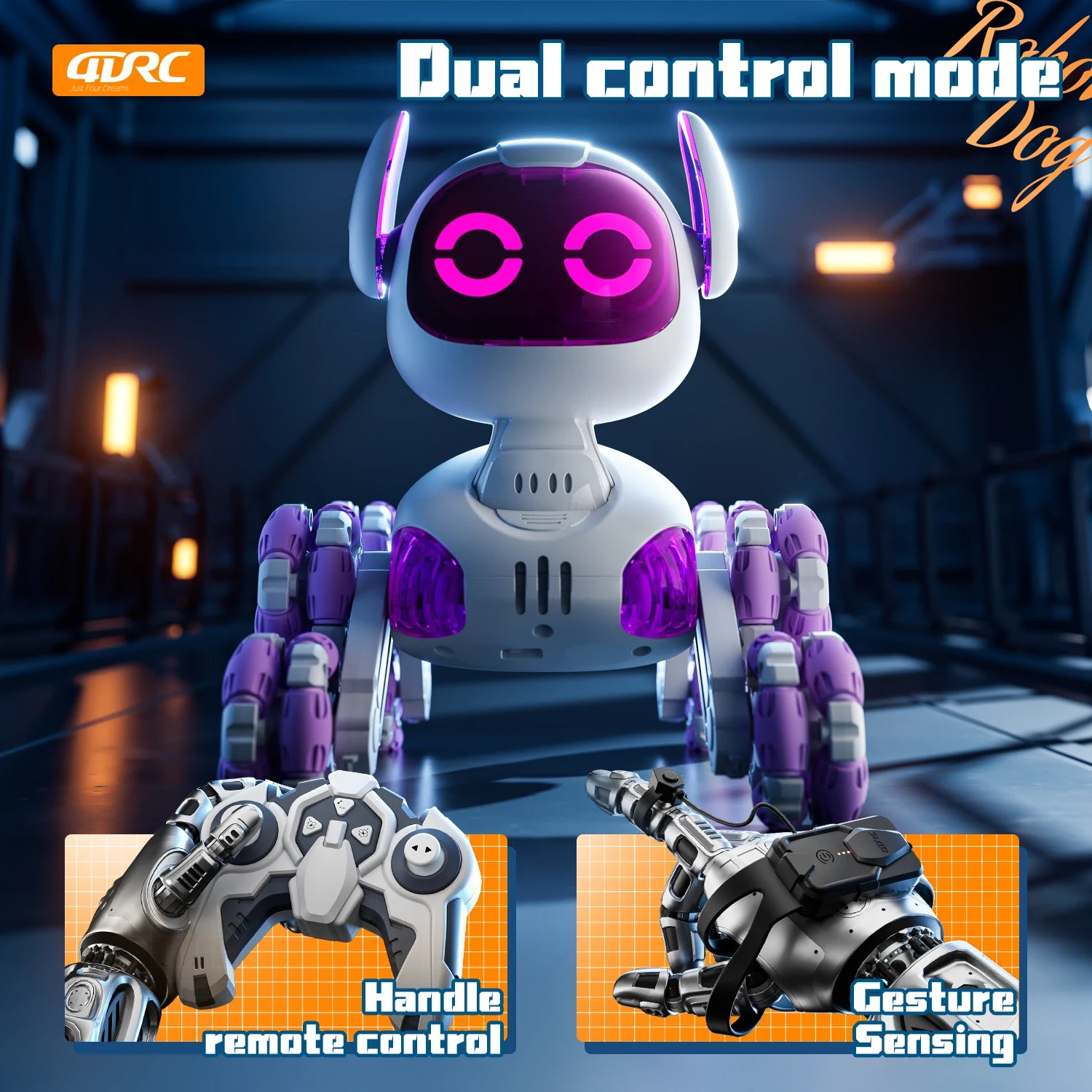 Y9 8WD RC Robot Dog Car Toy 2.4G Radio Remote Control Cars Touch-sense Music Stunt Drift Vehicle Electric Toy for Boys Kids Gift