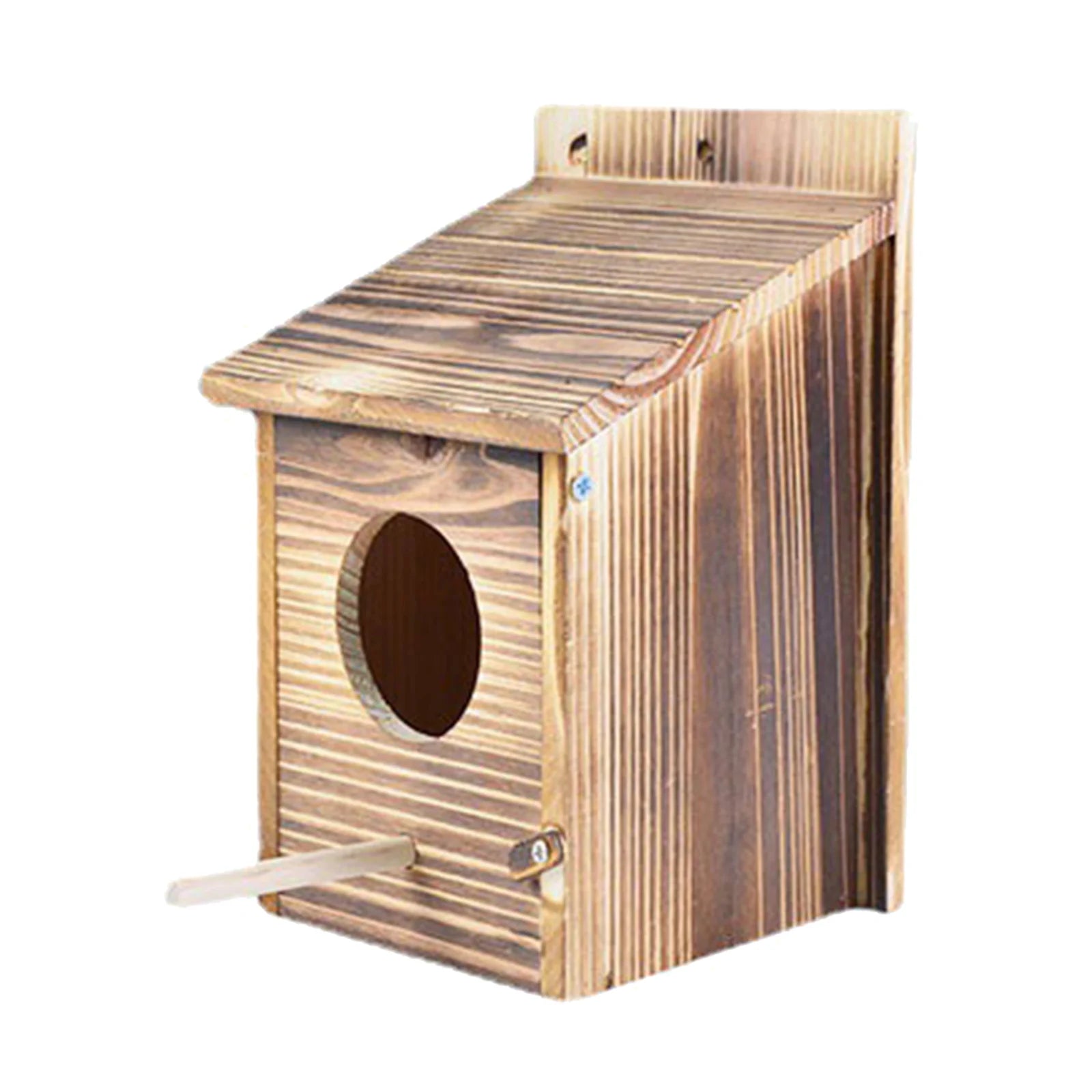 Wooden Bird House Outdoor Weatherproof Parrot Bird Nest Breeding Sleeping Box Paint Decorative DIY Storage Hanging Birdhouse