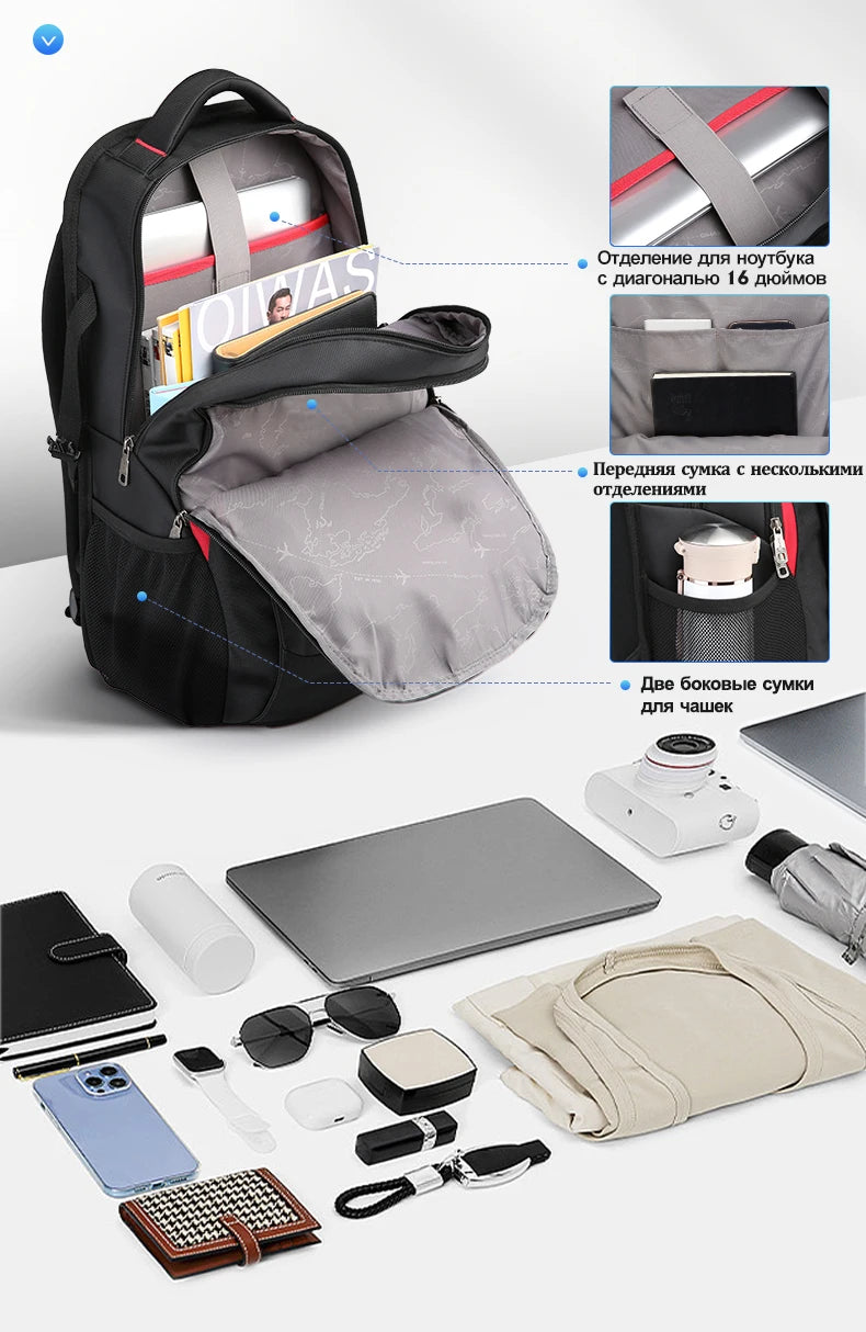 OIWAS Laptop Backpacks 15.6 Inch School Bags Waterproof Nylon 29L Casual Shoulder Bagpack Travel Teenage Men's Backpack Mochila