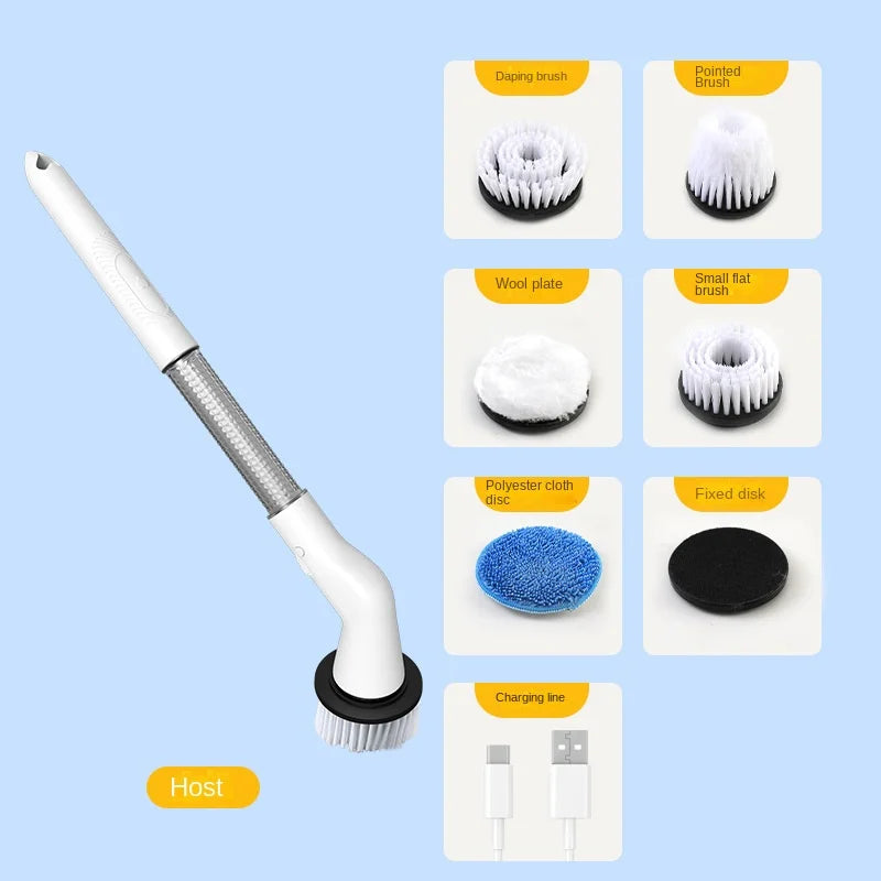 New Style Electric Cleaning Brush 5 in 1 Electric Multi-functional Home USB Automatic Cleaning Brush for Kitchen & Bathroom