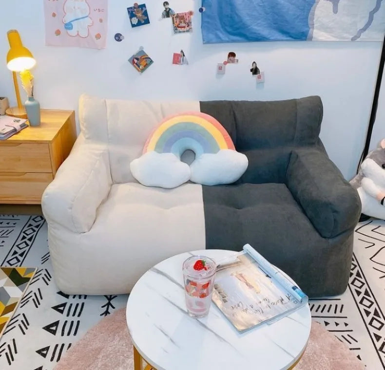 Lazy Bean Bag Sofas Giant Comfortable Beanbag Sofa Double Cute Fluffy Living Room Couches Large Modern Bedroom Tatami Couch