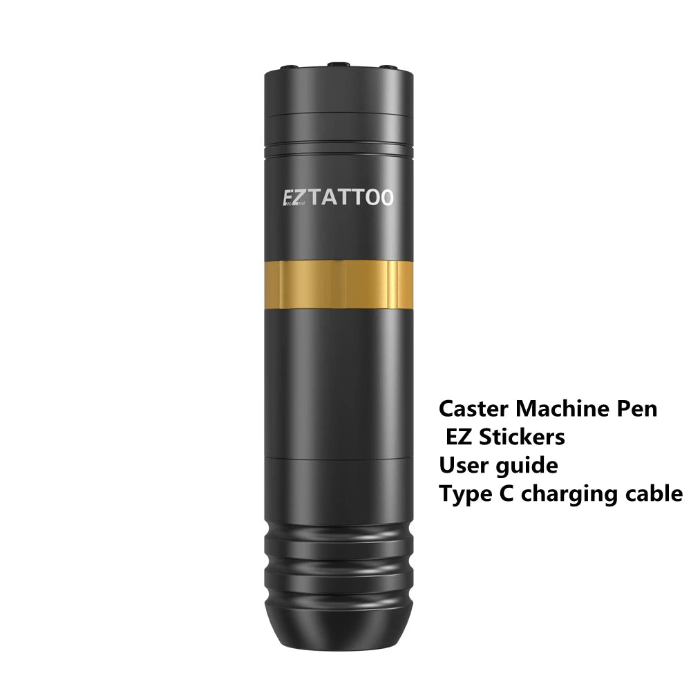 EZ Wireless Cartridge Tattoo Machine Pen  Rotary Wireless Battery Pen Portable Power Pack 1500mAh LED Digital Display Tattoo Gun