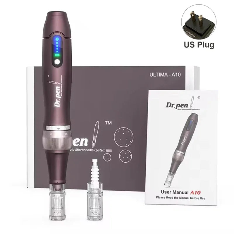 Original Dr.pen Ultima A10 With 2pcs Cartridge Wireless Skin Care Derma Pen Micro Microneedle Skin Pen Skin Rejuvenation Machine