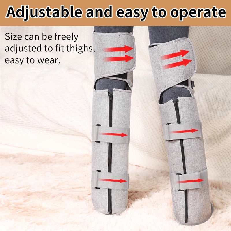 Red Light Therapy Heating Leg & Foot Wrap Electric Heating Knee Brace - Relieve Cold Leg Arthritis Pain with 3-Zone Heat Warm