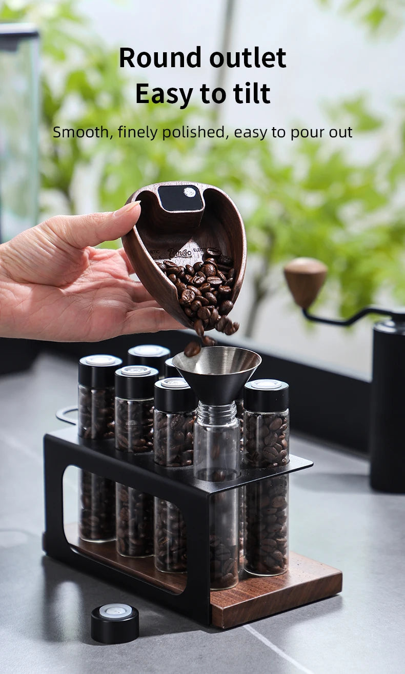 Bincoo Coffee Electronic Scale Professional Coffee Scale Portable Bean Plate 0.1g Accurate Weight Rechargeable