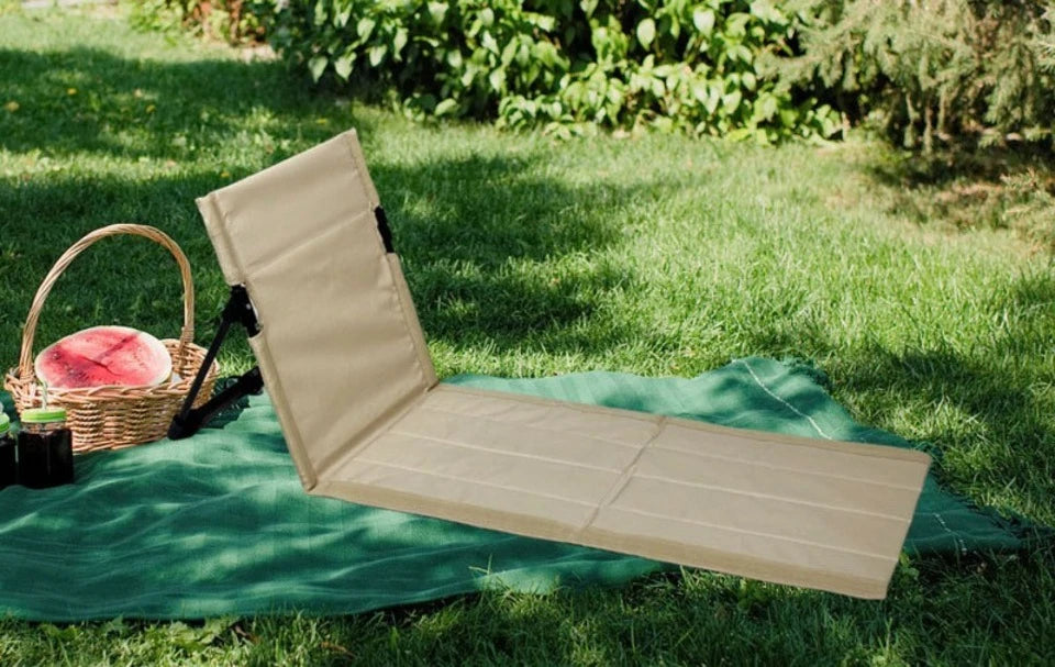 Portable Folding Seat Without Legs Beach Recliner With Backrest For Park Lawn Picnic Single Lazy Chair Lightweight Camping Chair