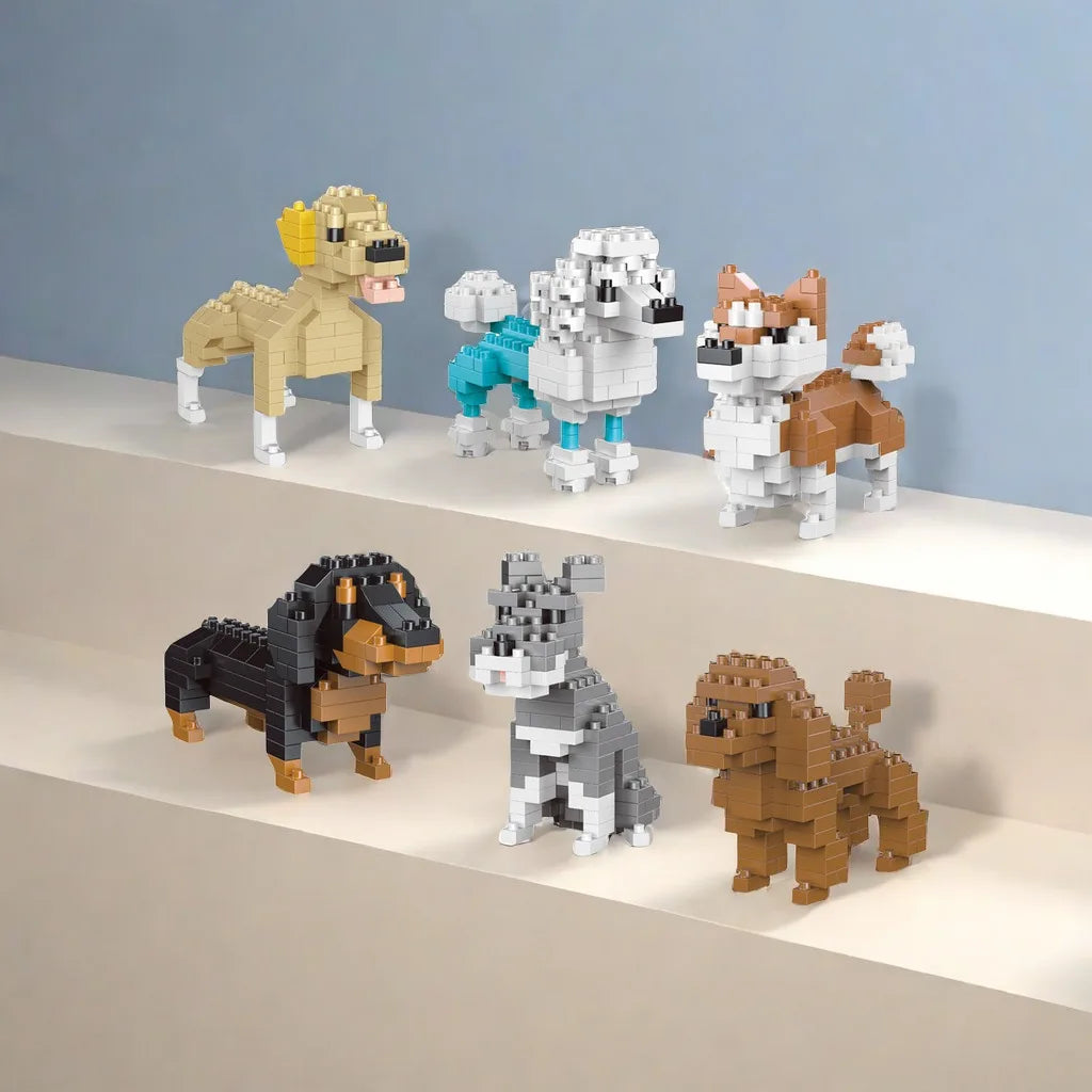Mini Dachshund Dog Building Blocks Toy for Adults and Kids: Detailed and Lifelike Design,  Fun and Educational Construction Set