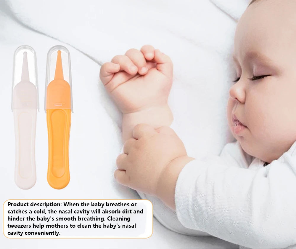 Baby Dig Booger Clip Infants Ear Nose Navel Clean Tools Kids Safety Tweezers Cleaning Forceps Toddler Nasal Cavity Care