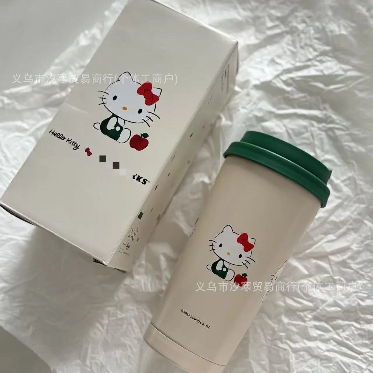 Hello Kitty Stainless Steel Mug Cute Portable Student Min Sports Cup for Outdoor Gift Replica Kitchen Dining Bar Drinkware