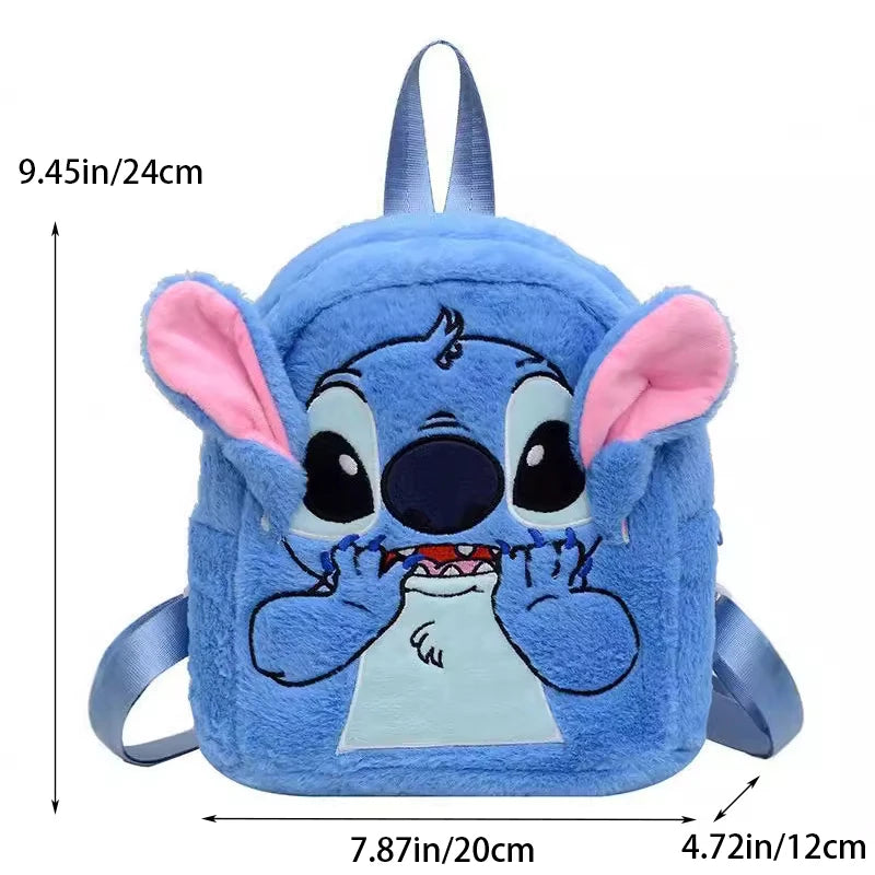 2025 New Disney Children's Backpack Cute Plush Stitch Cartoon Backpack For Kids Gifts Unisex