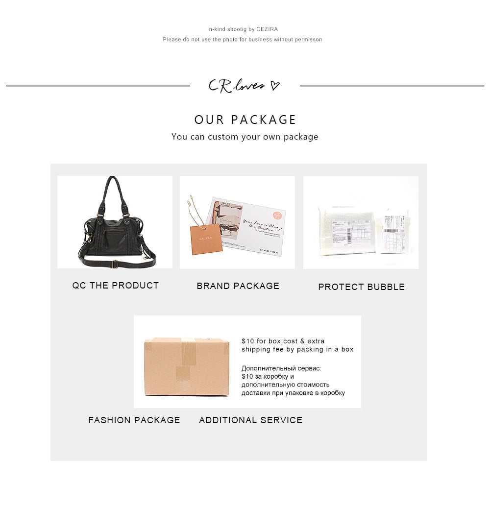 Vintage Washed PU Leather Large Capacity Tote Zip Pockets Braid Decor Shoulder Cross body Bag Unisex Women Daily Travel Handbag