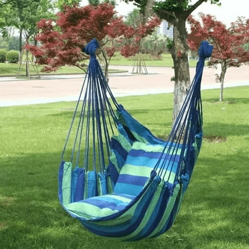 Portable Outdoor Hammock, Swing Chair, With, Swing Hanging Chair, Sturdy Cotton Cloth Hanging Chair, Comfortable