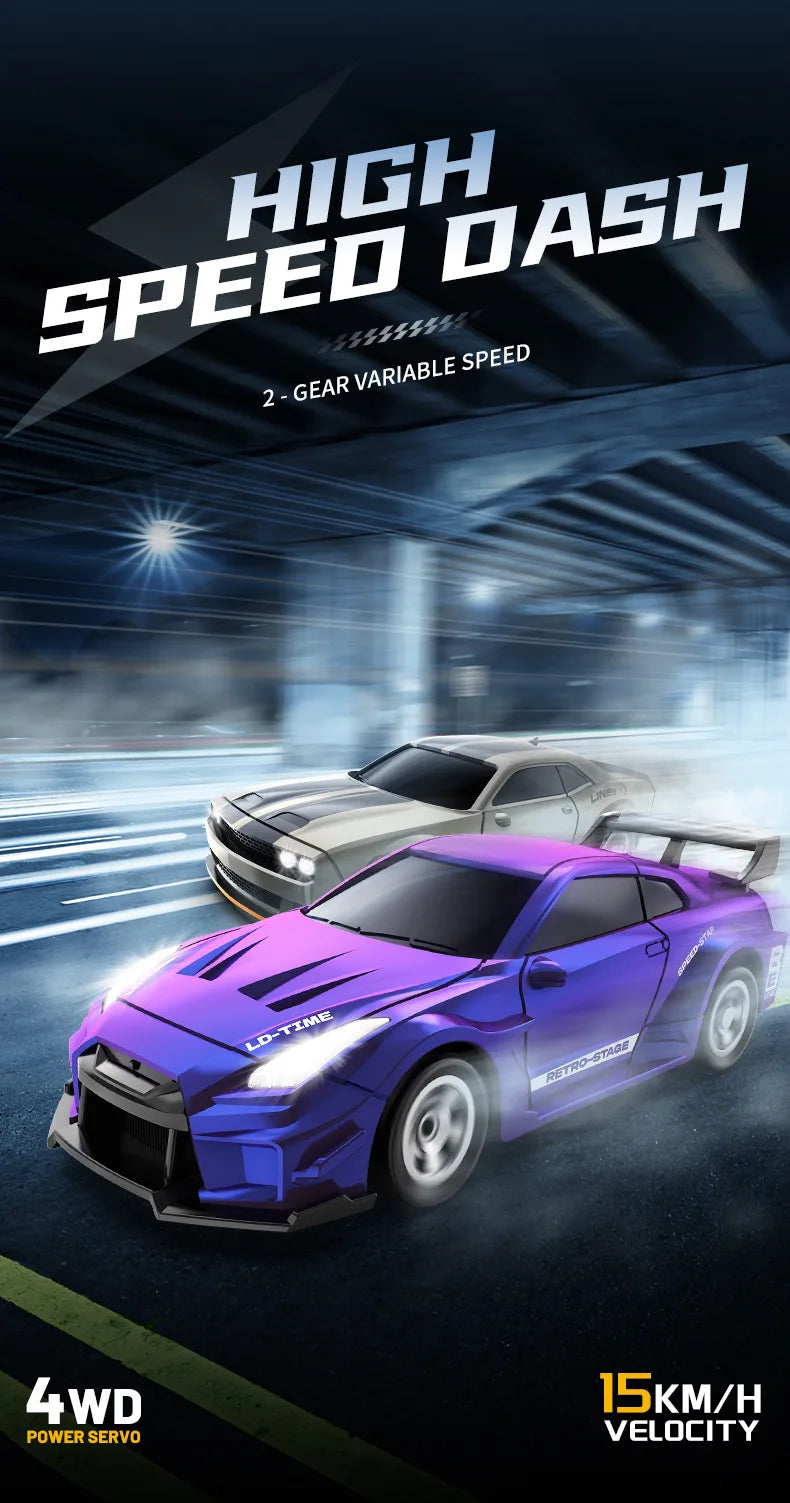 1:64 Remote Control Car 2.4G Mini Radio Control Drift Stunt Car 4WD Desktop Racing Vehicle Model Boy Toy Kid Birthday Gifts