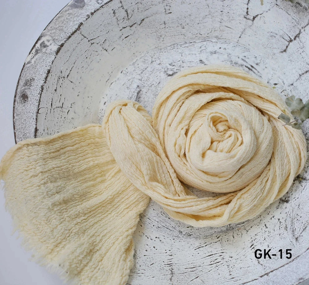 Seersucker Wrap Newborn Photography Props Soft Cotton Gauze Baby Swaddle Blanket Infant Studio Photo Basket Backdrop Accessories