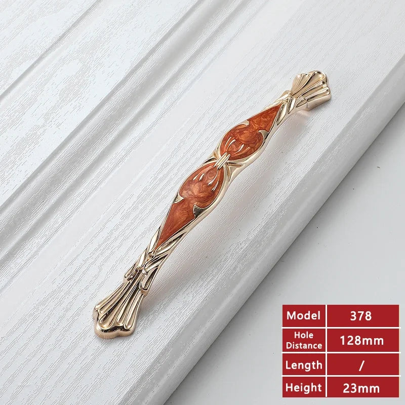 YM Red Amber Cabinet Handles Drawer Knobs for Kitchen Dressers Closets Wardrobe - Furniture Storage Door Pulls