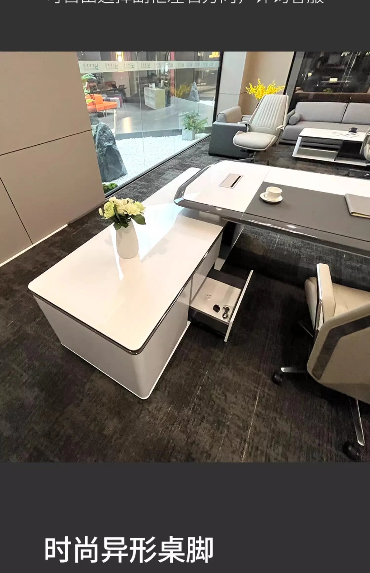 Organizer High End Computer Desks Modern Corner Work Light Luxury Office Desk Storage Creativity Escritorio Oficina Furniture