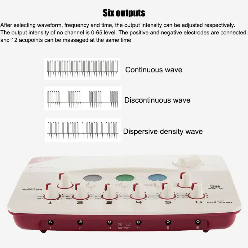 EMS Electroacupuncture Stimulation Massage Instrument 6 Waveform Output Low-Frequency Muscle Stimulation For Relaxation Therapy