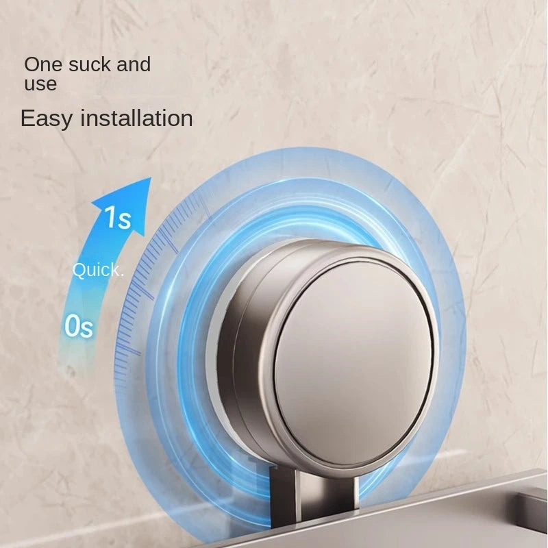 Suction Cup Bathroom Rack Bathroom Shelf Toilet Space Aluminum No Drill Hanging Rack Bathroom Organizer Hang On the Wall