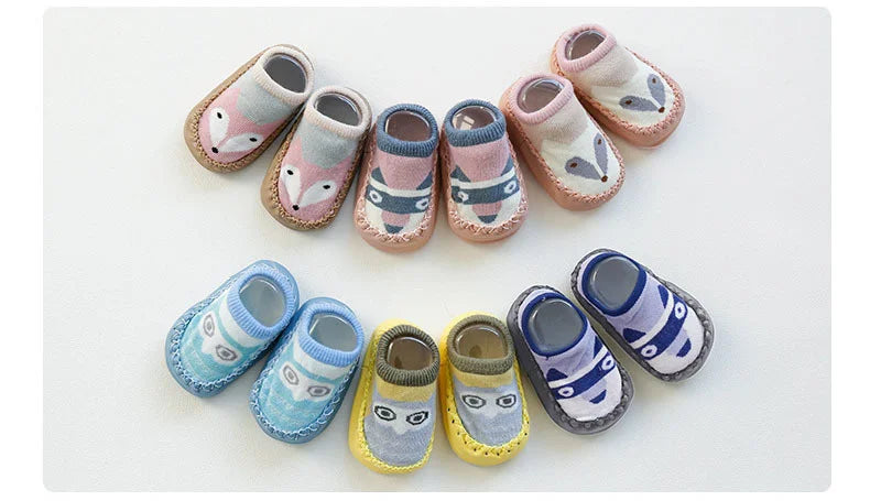 Baby Socks Slippers With Rubber Soles Girl Boy Infant Newborn Children Floor Socks Shoes Anti Slip Soft Sole Toddlers Indoor