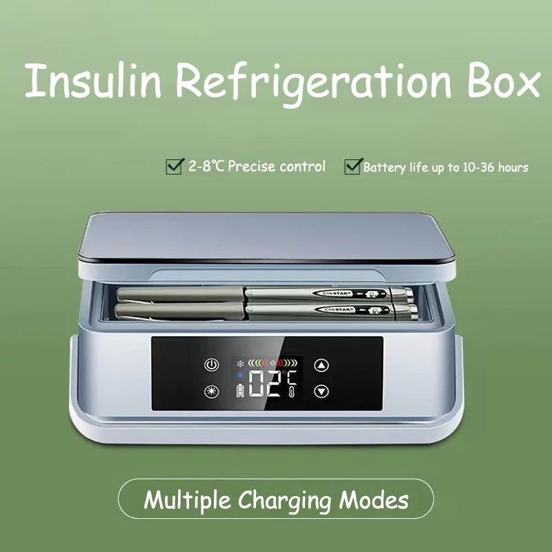 Portable Insulin Refrigerated Box Small Mini Refrigerator Car Mounted Household Travel Rechargeable Medicine Refrigerated Box