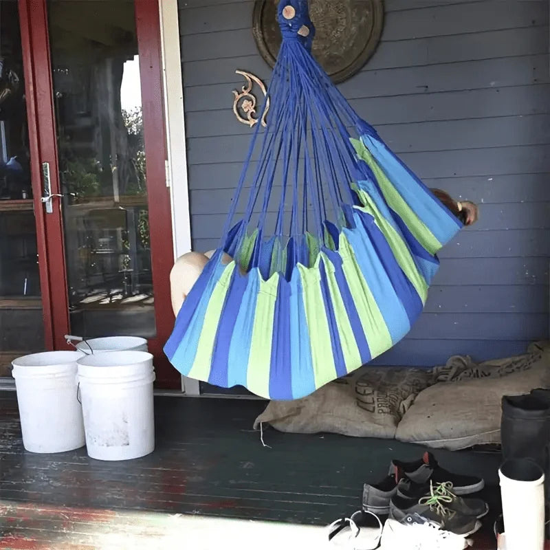 Portable Outdoor Hammock, Swing Chair, With, Swing Hanging Chair, Sturdy Cotton Cloth Hanging Chair, Comfortable